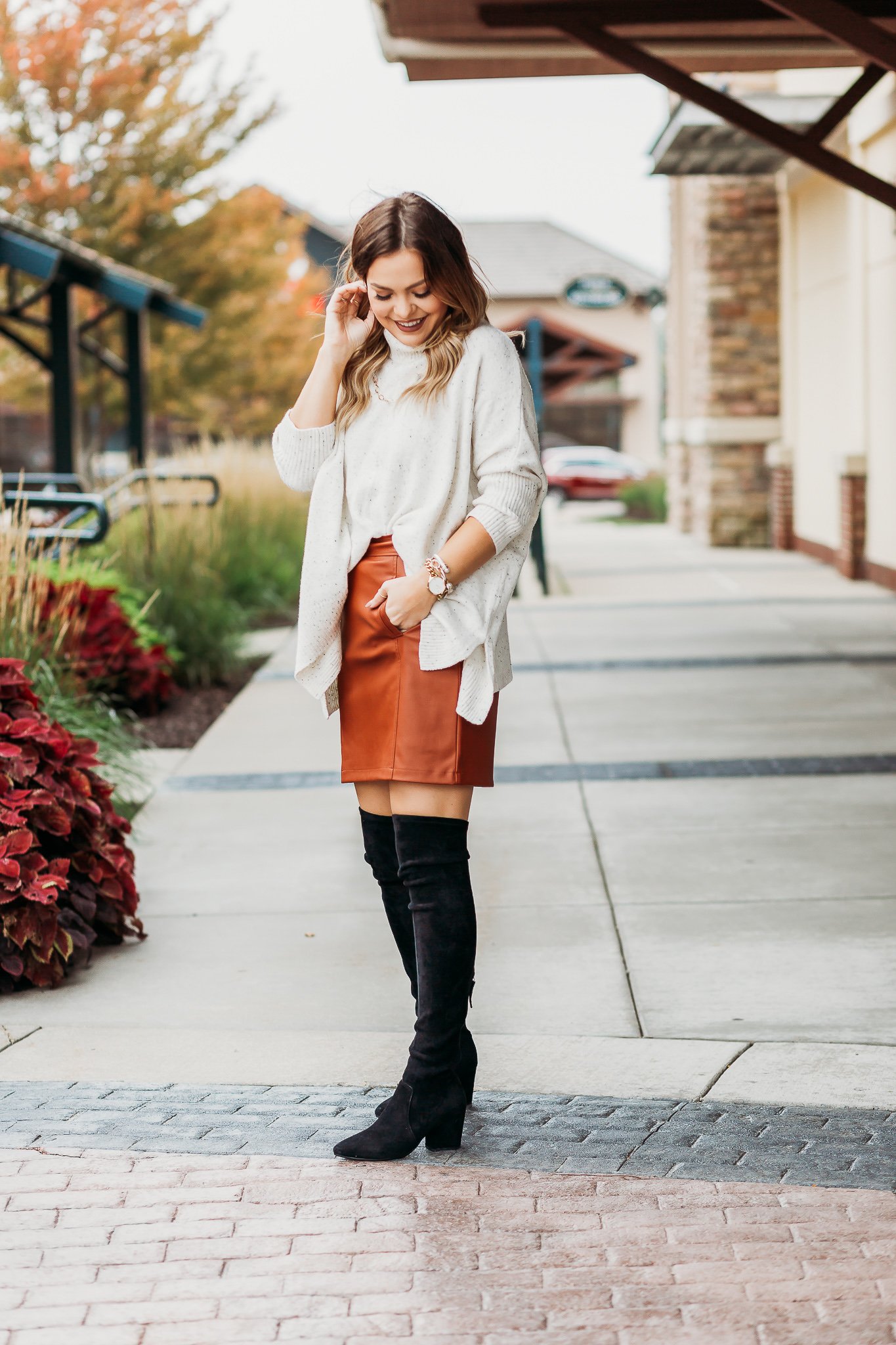 loft leather skirt