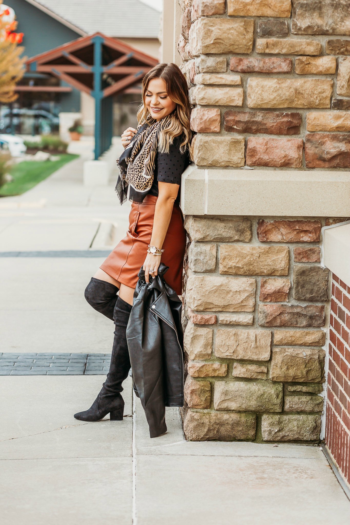 loft leather skirt
